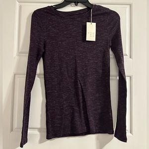 NWT Purple Heathered Long Sleeve Tee